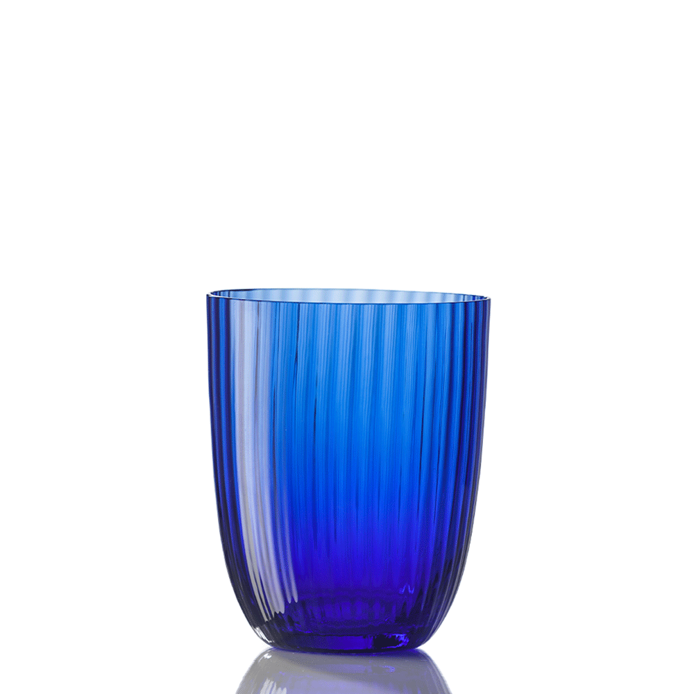 Idra Textured Murano Glass Tumbler, Striped