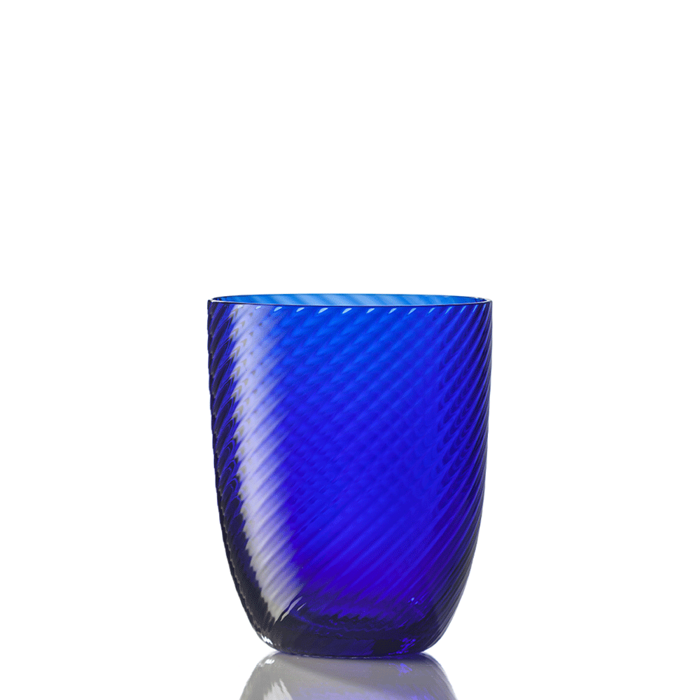 Idra Textured Murano Glass Tumbler, Twisted