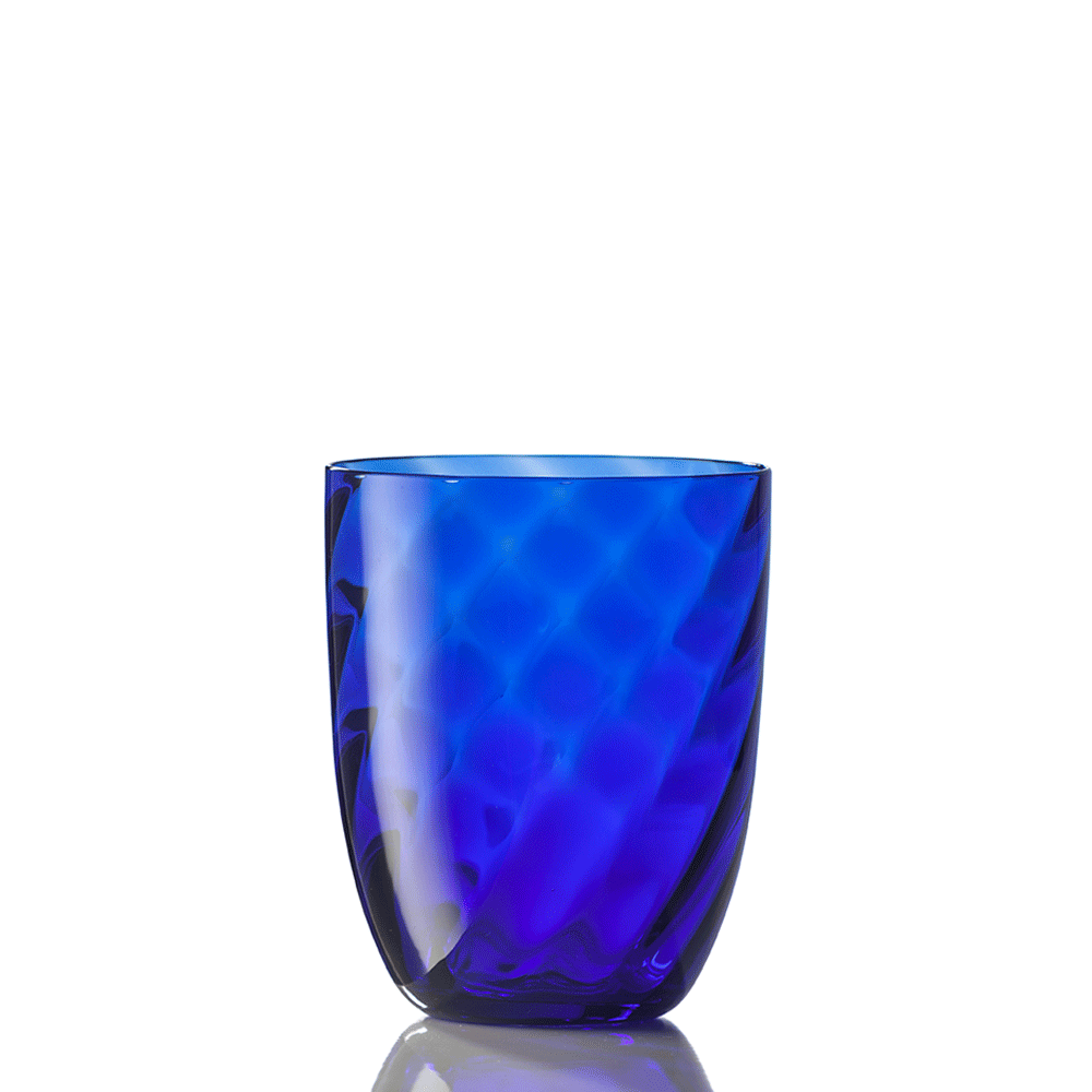 Idra Textured Murano Glass Tumbler, Twisted Optic