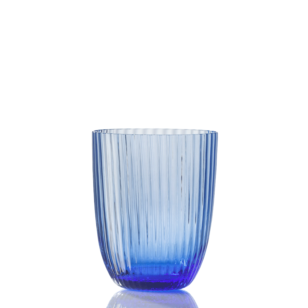 Idra Textured Murano Glass Tumbler, Striped