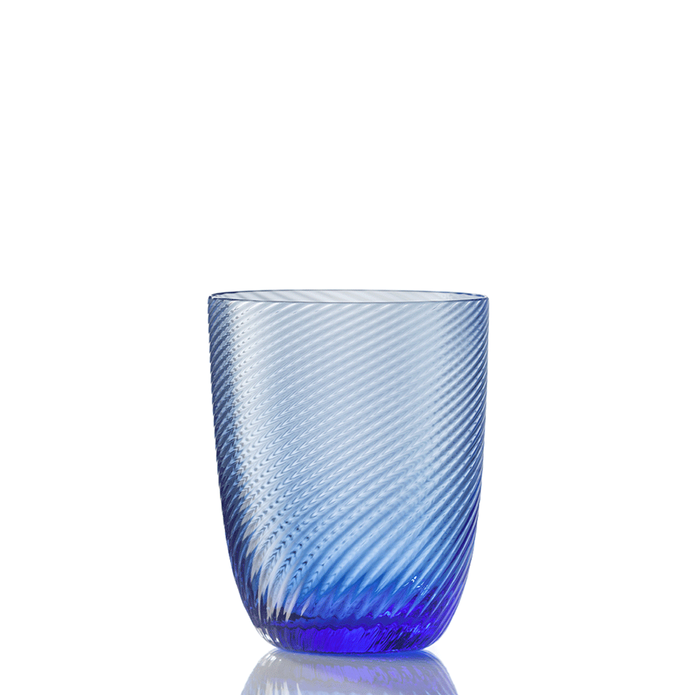 Idra Textured Murano Glass Tumbler, Twisted