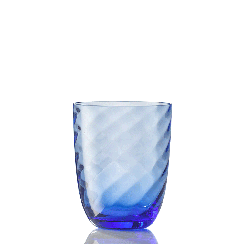 Idra Textured Murano Glass Tumbler, Twisted Optic
