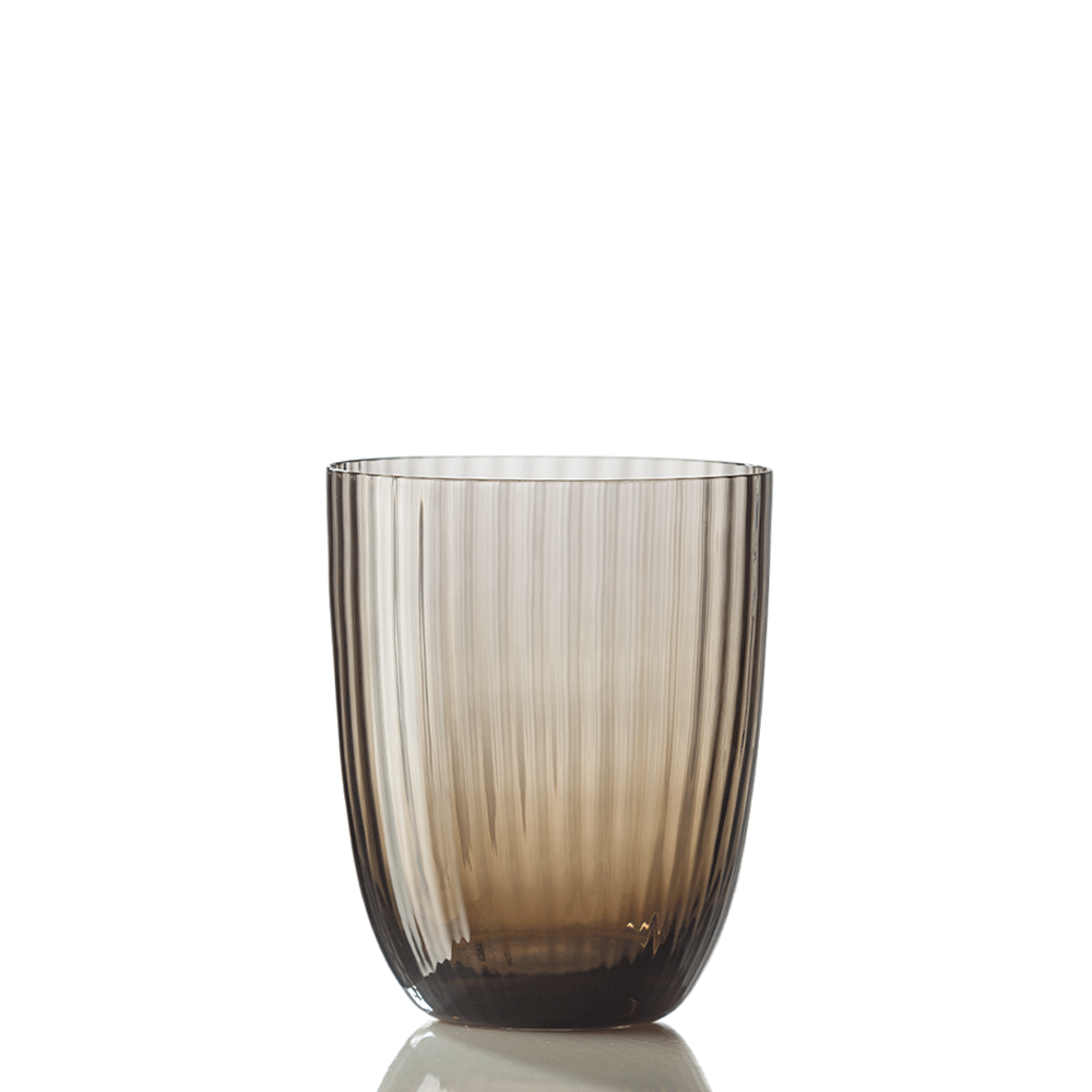 Idra Textured Murano Glass Tumbler, Striped