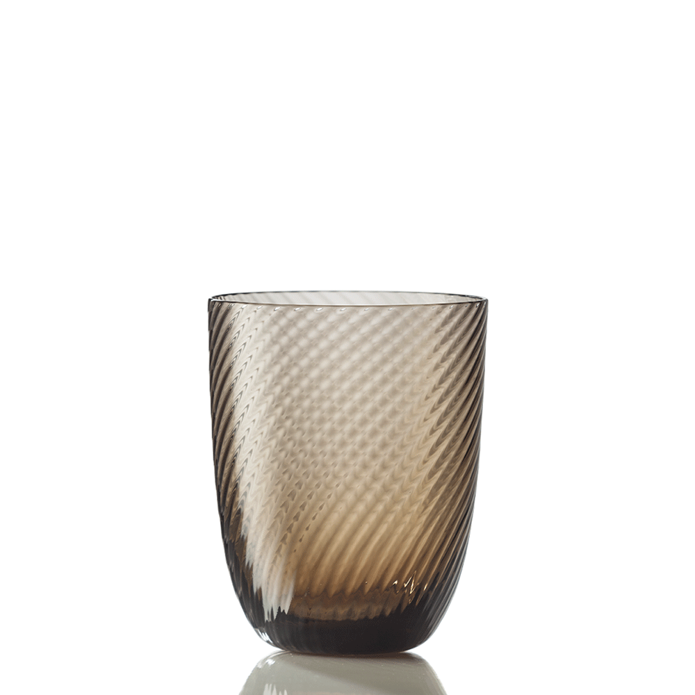 Idra Textured Murano Glass Tumbler, Twisted
