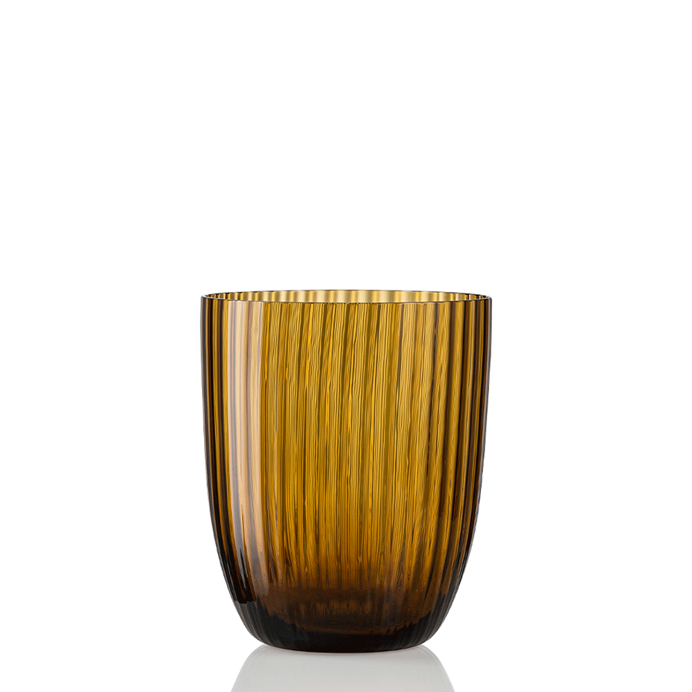 Idra Textured Murano Glass Tumbler, Striped
