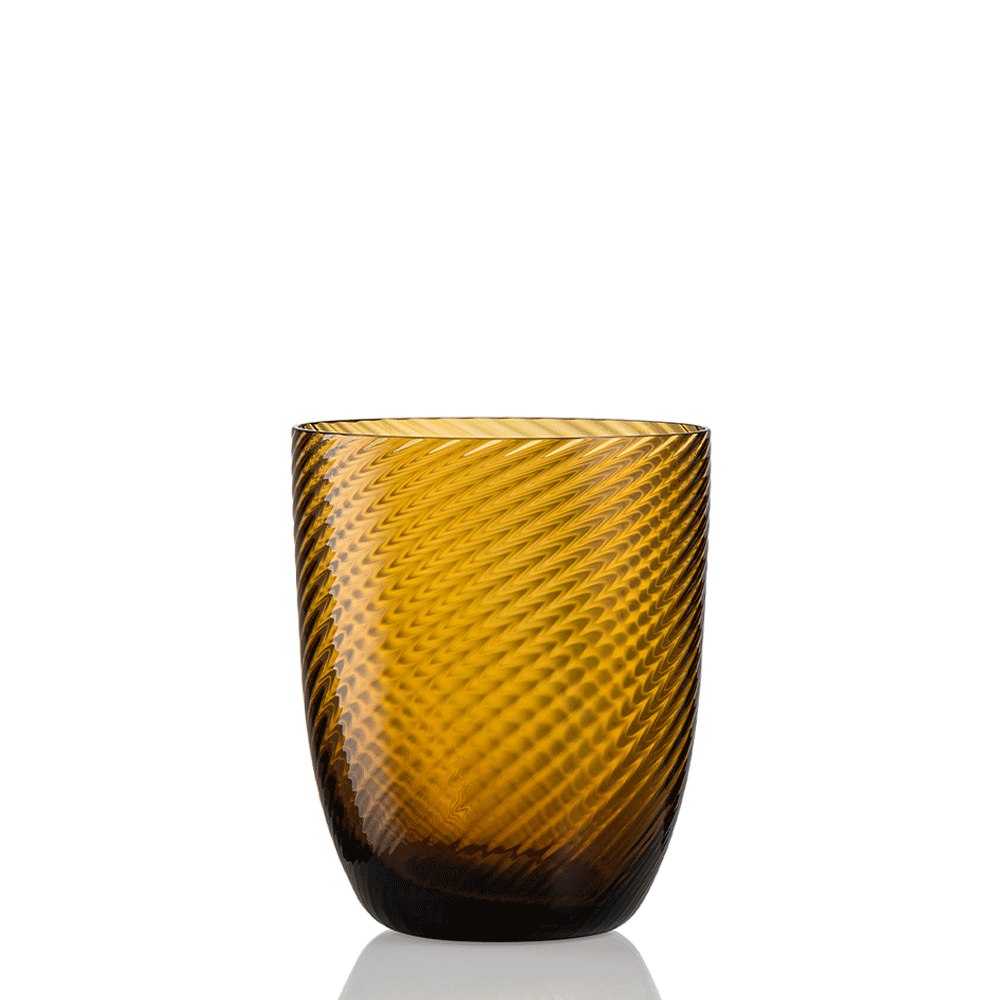 Idra Textured Murano Glass Tumbler, Twisted