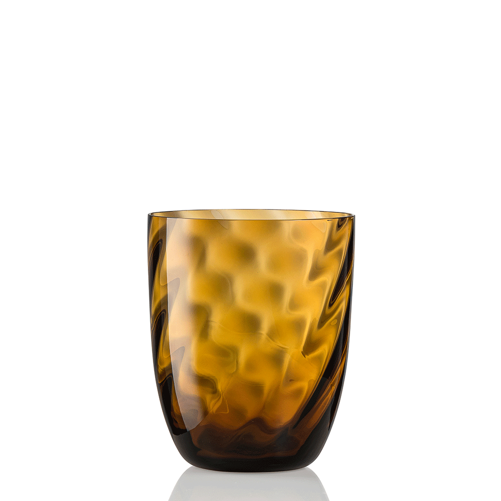 Idra Textured Murano Glass Tumbler, Twisted Optic