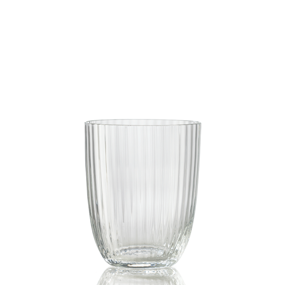Idra Textured Murano Glass Tumbler, Striped