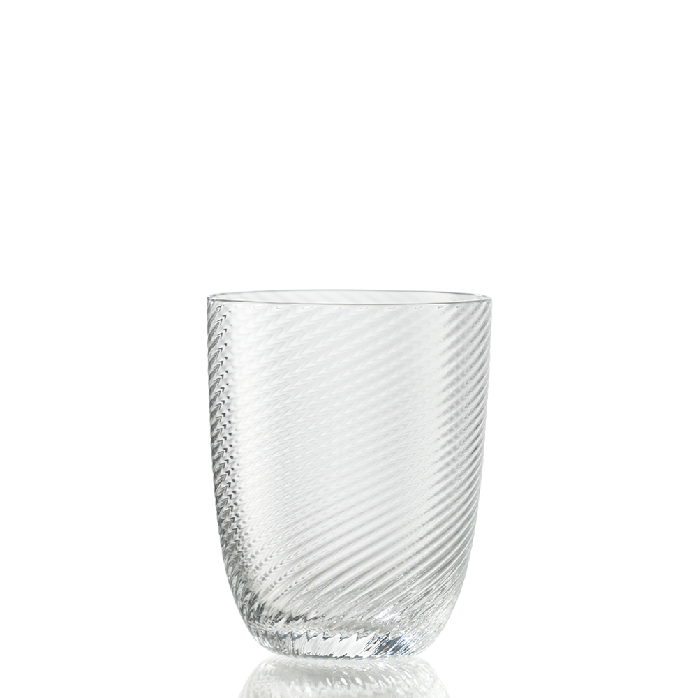 Idra Textured Murano Glass Tumbler, Twisted