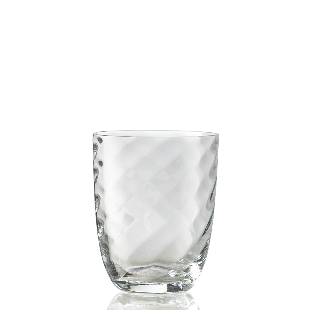 Idra Textured Murano Glass Tumbler, Twisted Optic