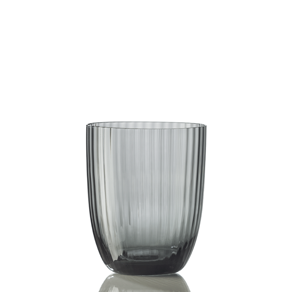 Idra Textured Murano Glass Tumbler, Striped