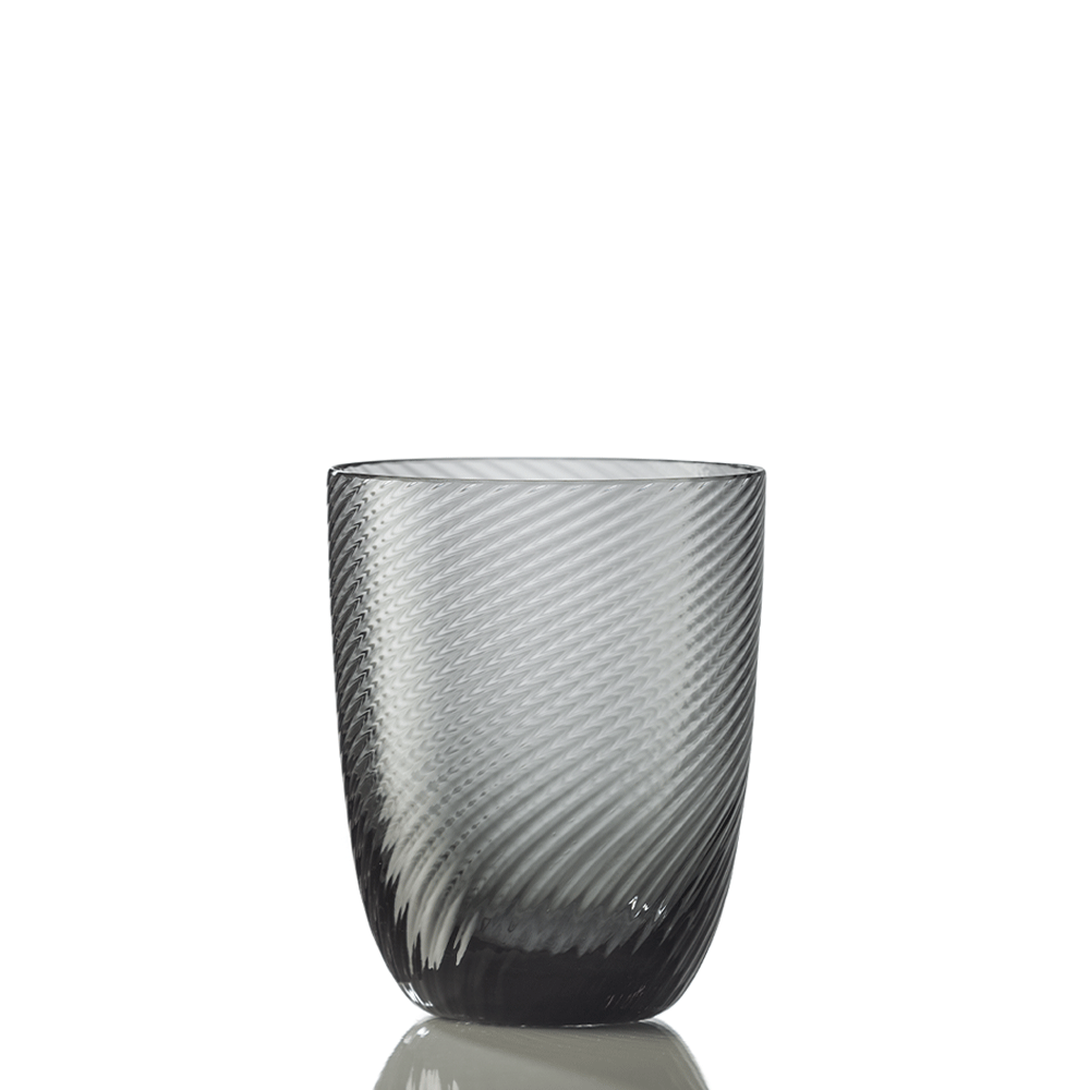 Idra Textured Murano Glass Tumbler, Twisted