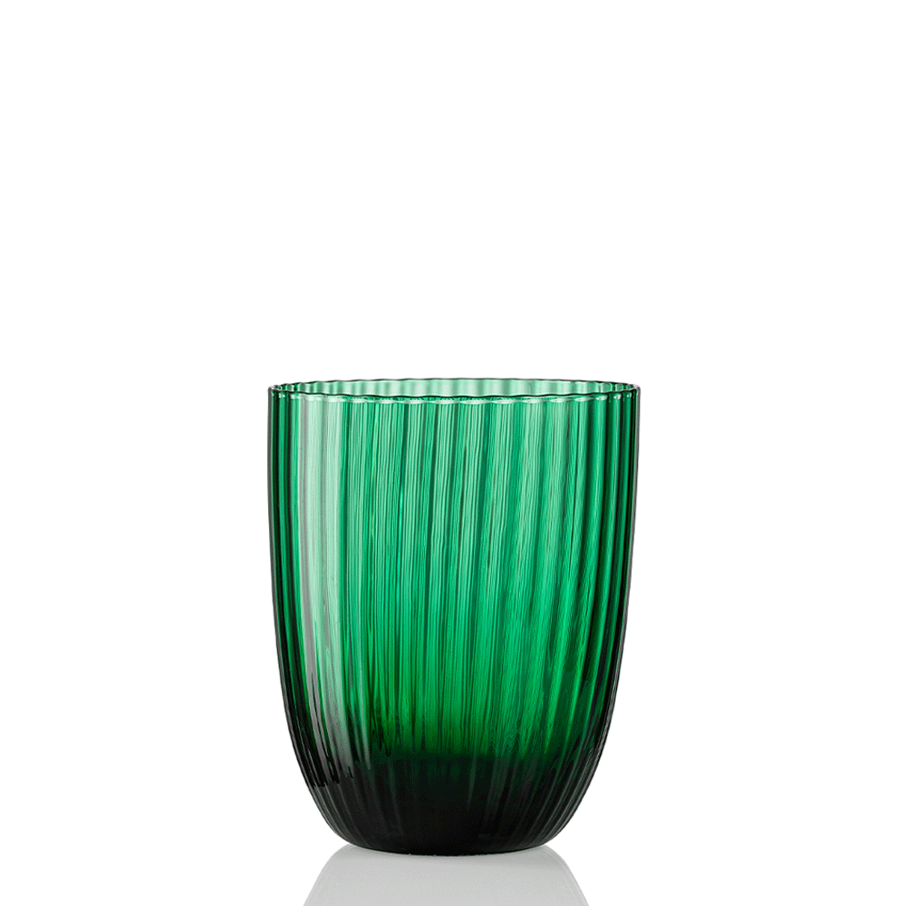 Idra Textured Murano Glass Tumbler, Striped