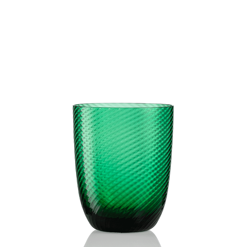 Idra Textured Murano Glass Tumbler, Twisted