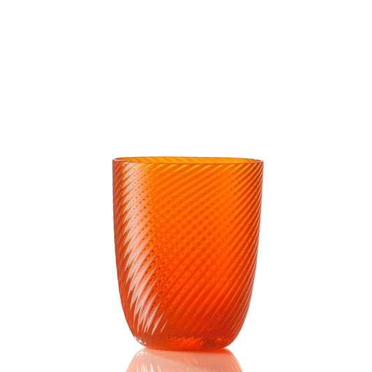 Idra Textured Murano Glass Tumbler, Twisted