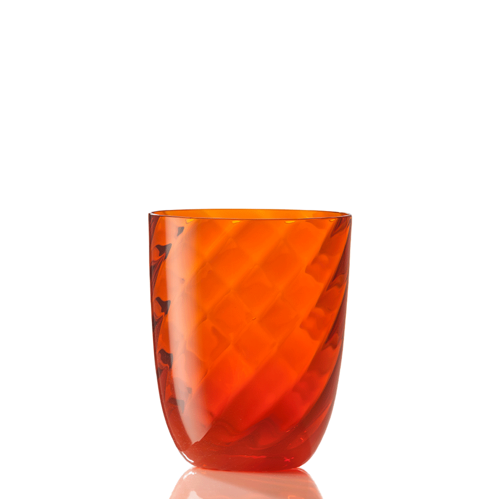 Idra Textured Murano Glass Tumbler, Twisted Optic