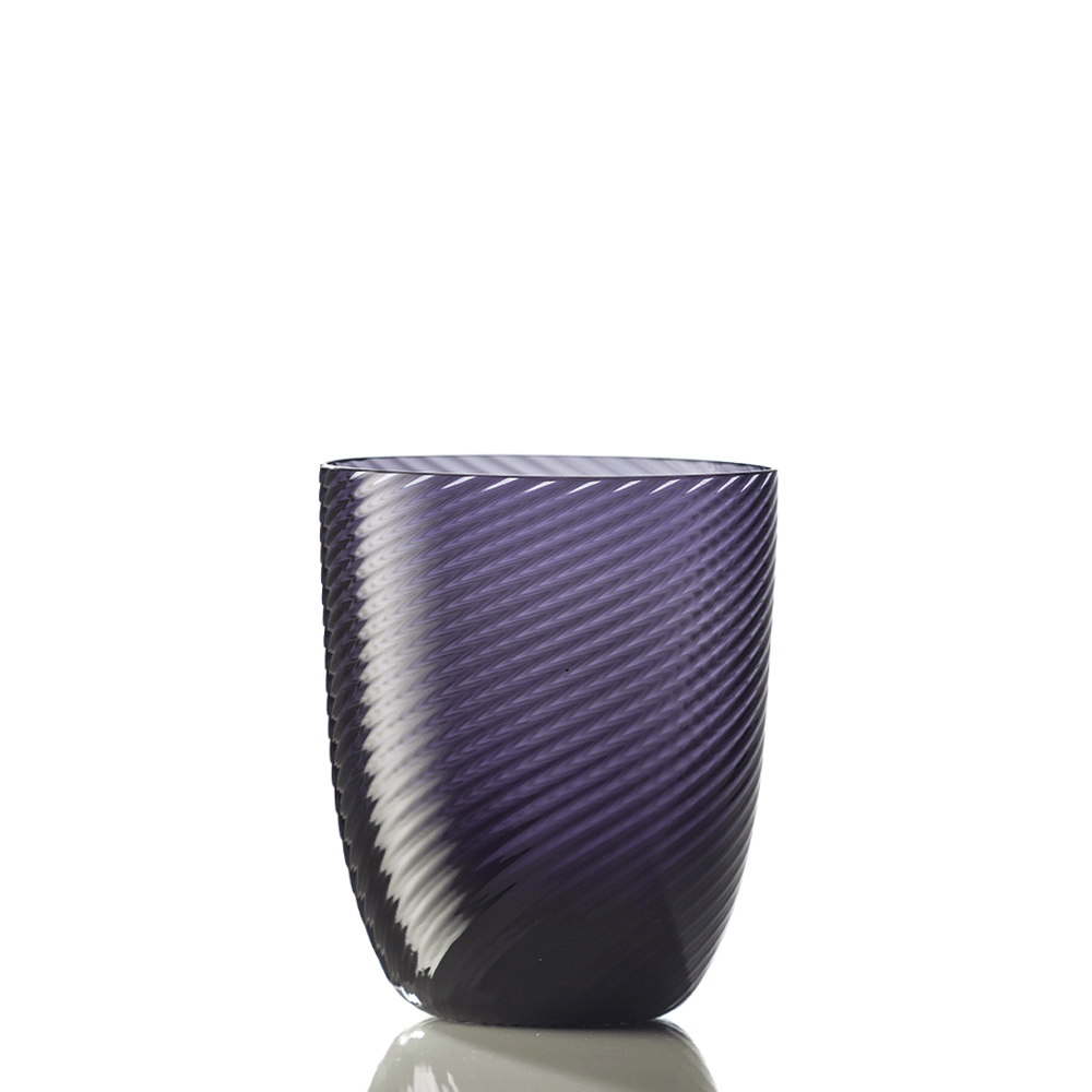 Idra Textured Murano Glass Tumbler, Twisted