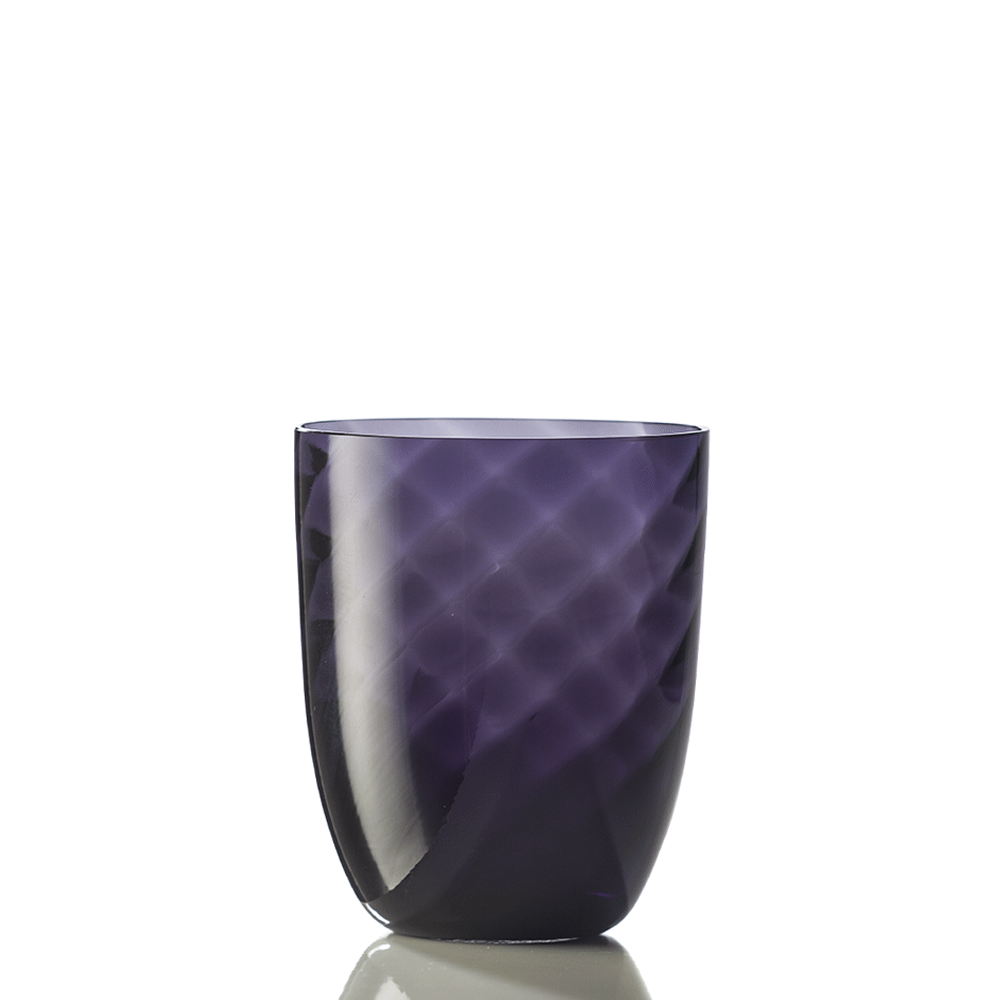 Idra Textured Murano Glass Tumbler, Twisted Optic