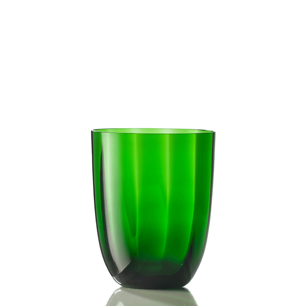 NasonMoretti Idra tumbler – optic | Hand-blown Murano glass tumbler in refined optic texture | Characterized by delicate, light-reflecting grooves that enhance brilliance and depth | A timeless piece of glassware that adds elegance to any table setting | Available in a wide selection of vibrant and natural colors | Design by NasonMoretti | Tableware & glassware | 2Jour Concierge, your luxury lifestyle shop