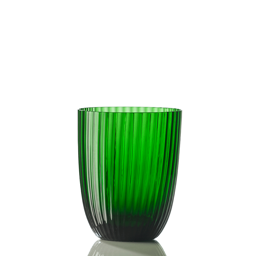 Idra Textured Murano Glass Tumbler, Striped