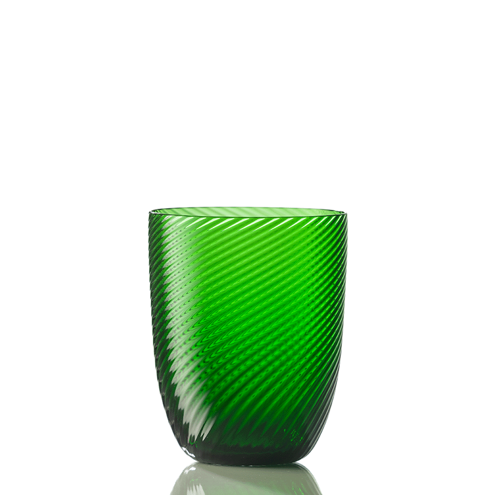 Idra Textured Murano Glass Tumbler, Twisted