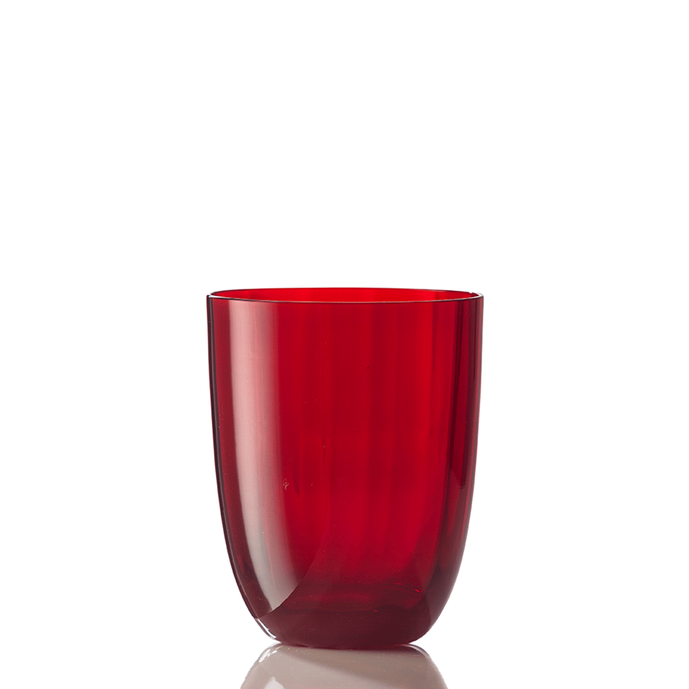 NasonMoretti Idra tumbler – optic | Hand-blown Murano glass tumbler in refined optic texture | Characterized by delicate, light-reflecting grooves that enhance brilliance and depth | A timeless piece of glassware that adds elegance to any table setting | Available in a wide selection of vibrant and natural colors | Design by NasonMoretti | Tableware & glassware | 2Jour Concierge, your luxury lifestyle shop
