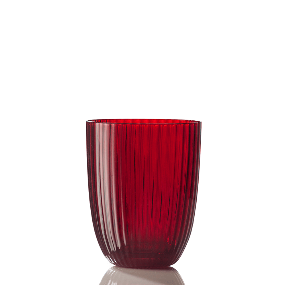 Idra Textured Murano Glass Tumbler, Striped