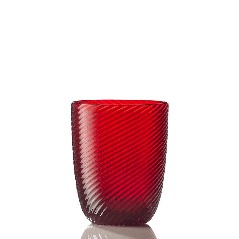 Idra Textured Murano Glass Tumbler, Twisted