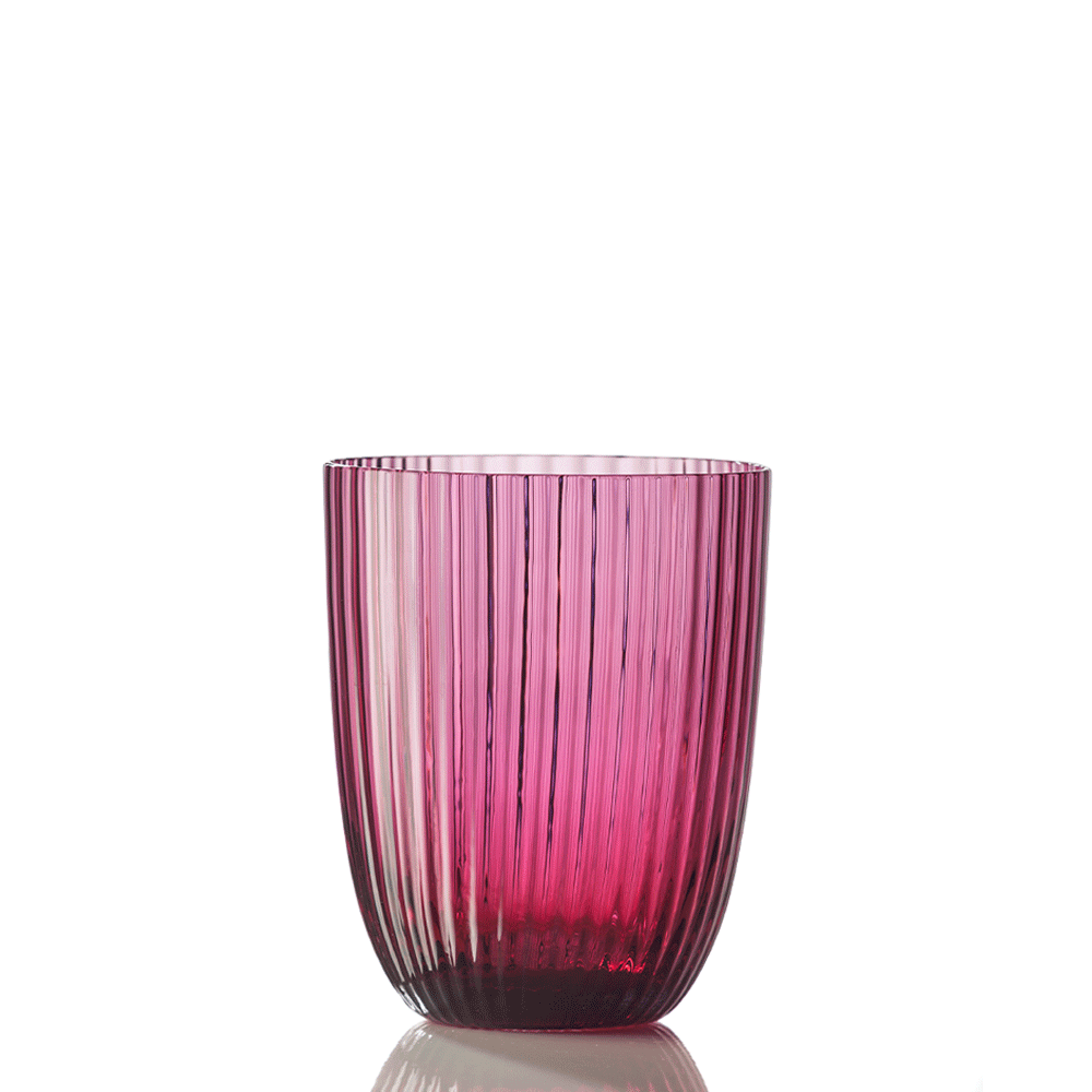 Idra Textured Murano Glass Tumbler, Striped