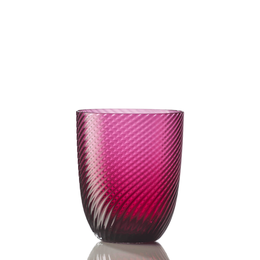 Idra Textured Murano Glass Tumbler, Twisted