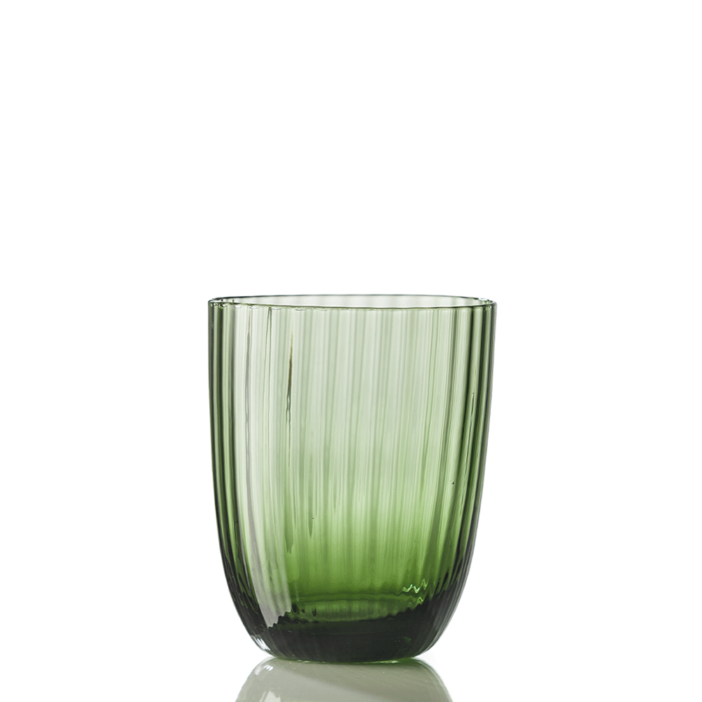 Idra Textured Murano Glass Tumbler, Striped