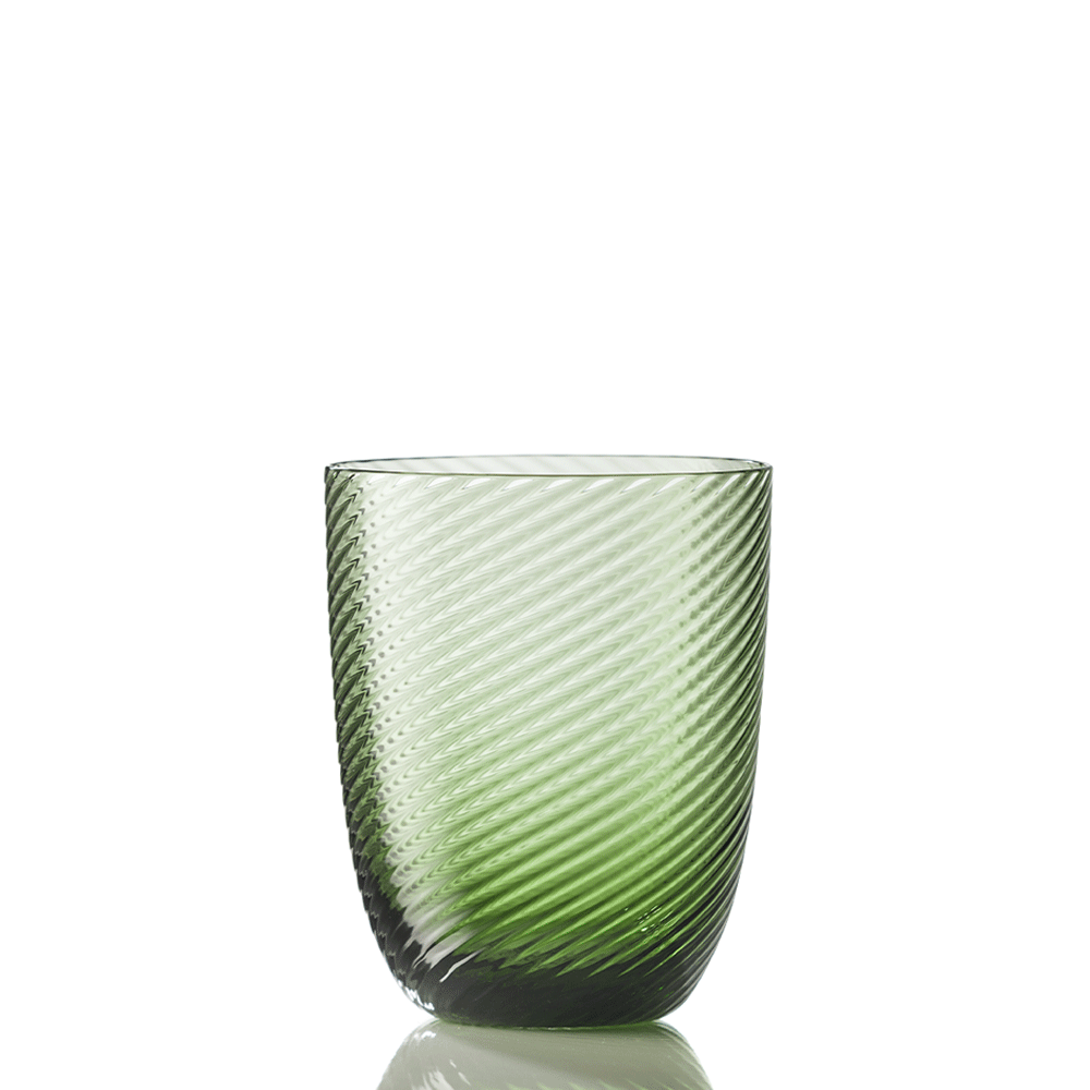 Idra Textured Murano Glass Tumbler, Twisted