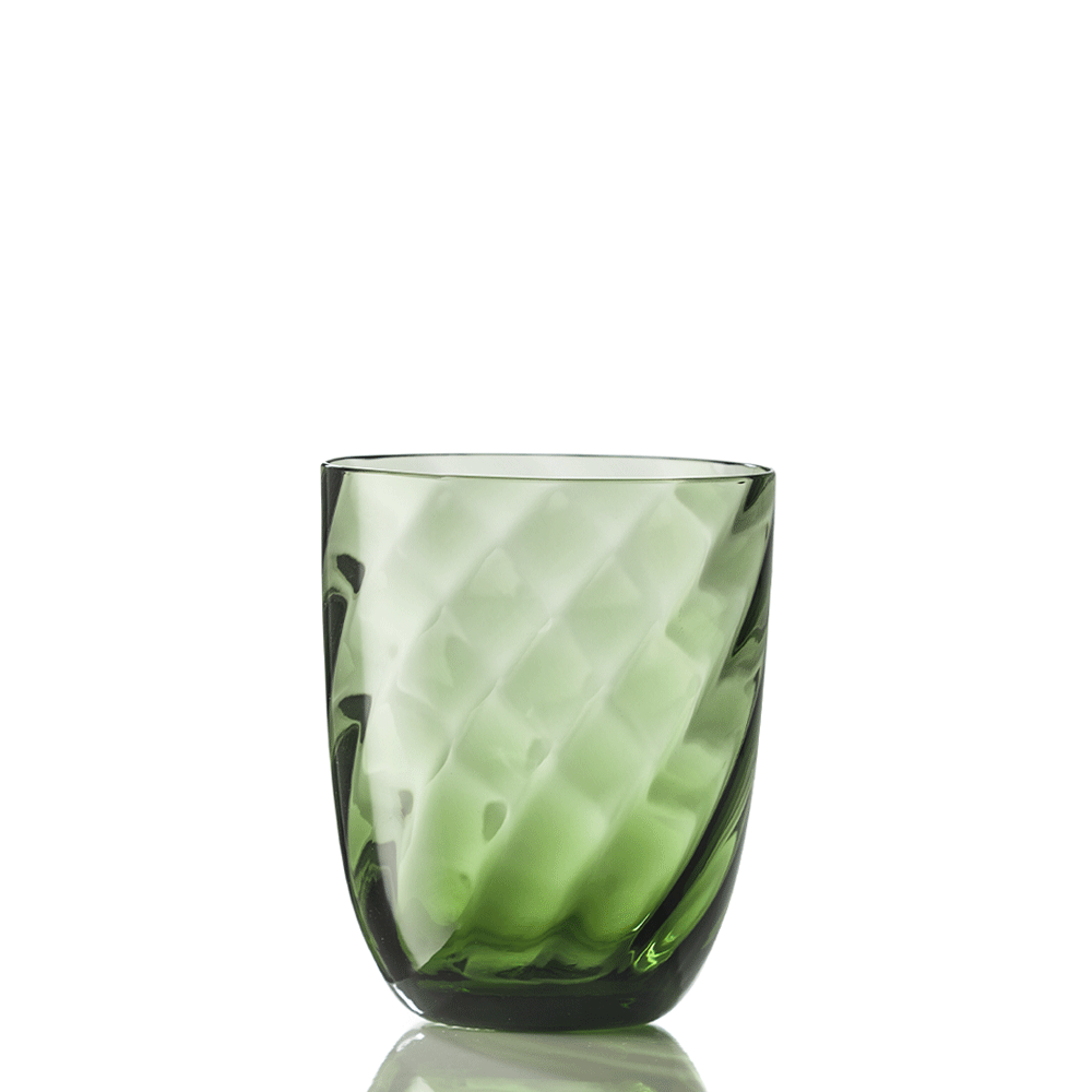 Idra Textured Murano Glass Tumbler, Twisted Optic