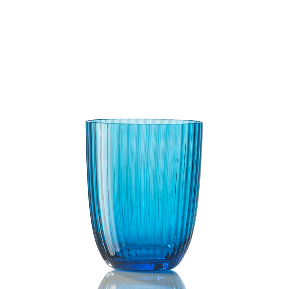 Idra Textured Murano Glass Tumbler, Striped