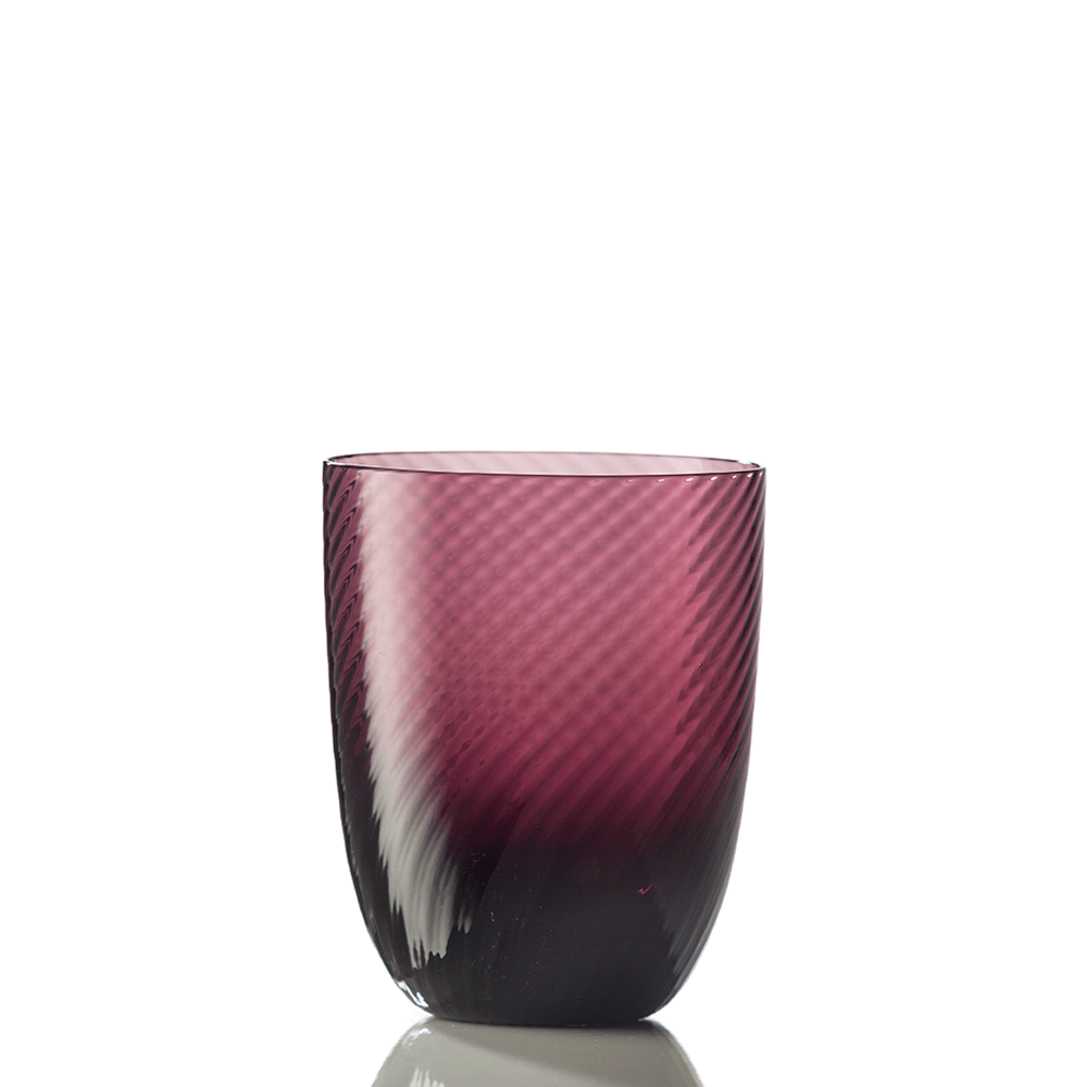 Idra Textured Murano Glass Tumbler, Twisted
