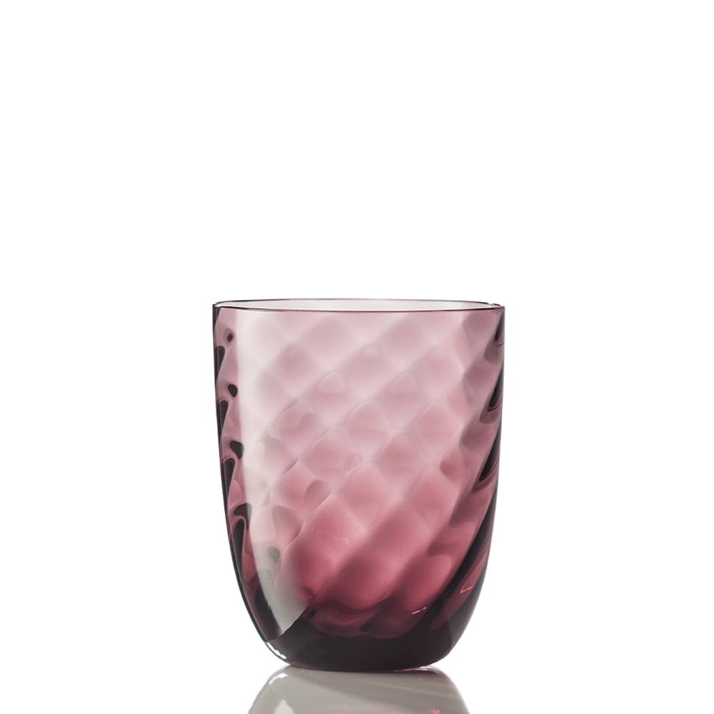 Idra Textured Murano Glass Tumbler, Twisted Optic