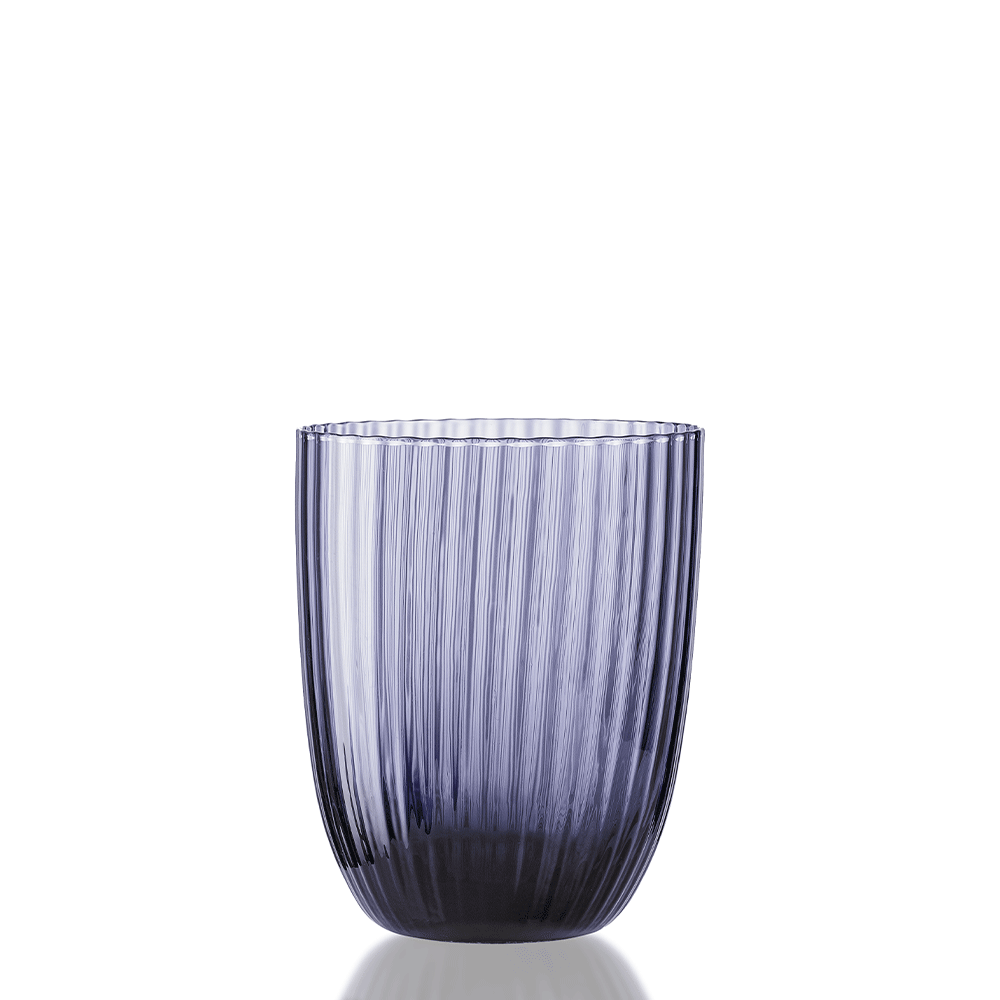 Idra Textured Murano Glass Tumbler, Striped