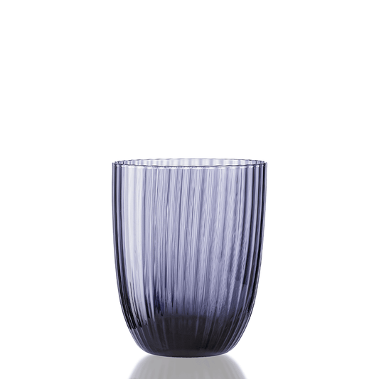 Idra Textured Murano Glass Tumbler, Striped