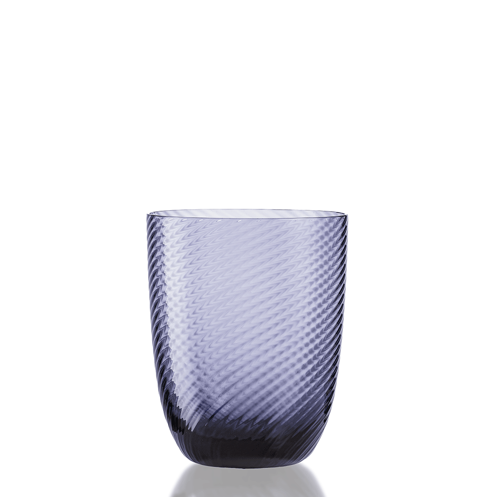 Idra Textured Murano Glass Tumbler, Twisted