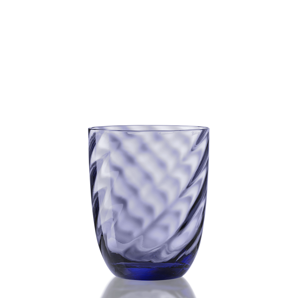 Idra Textured Murano Glass Tumbler, Twisted Optic