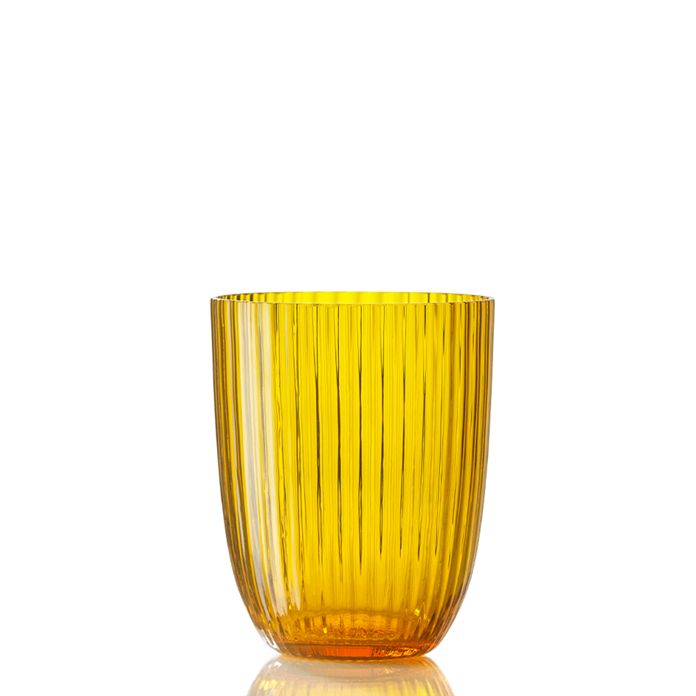 Idra Textured Murano Glass Tumbler, Striped