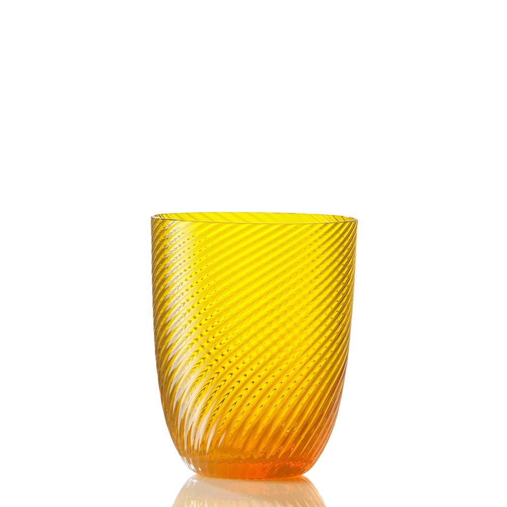 Idra Textured Murano Glass Tumbler, Twisted