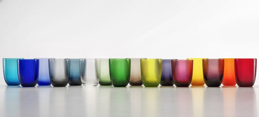 Idra Textured Murano Glass Tumbler, Twisted