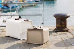 Jota Saddle Leather Storage Basket, Rectangular with Solid Palisander Handles