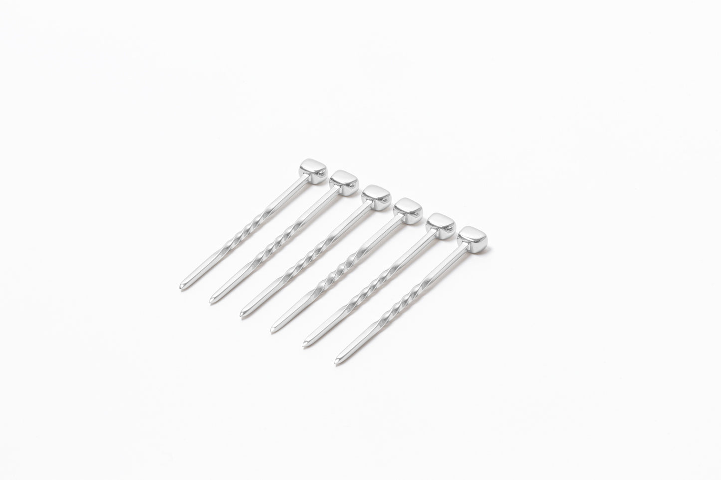 Giobagnara x Kelly Wearstler Maris Cocktail Picks (Set of 6). Maris Cocktail Picks | Polished stainless steel cocktail picks with flowing organic lines for an elevated bar accessory | A must-have for the discerning collector | Barware Accessories | 2Jour Concierge, your luxury lifestyle shop