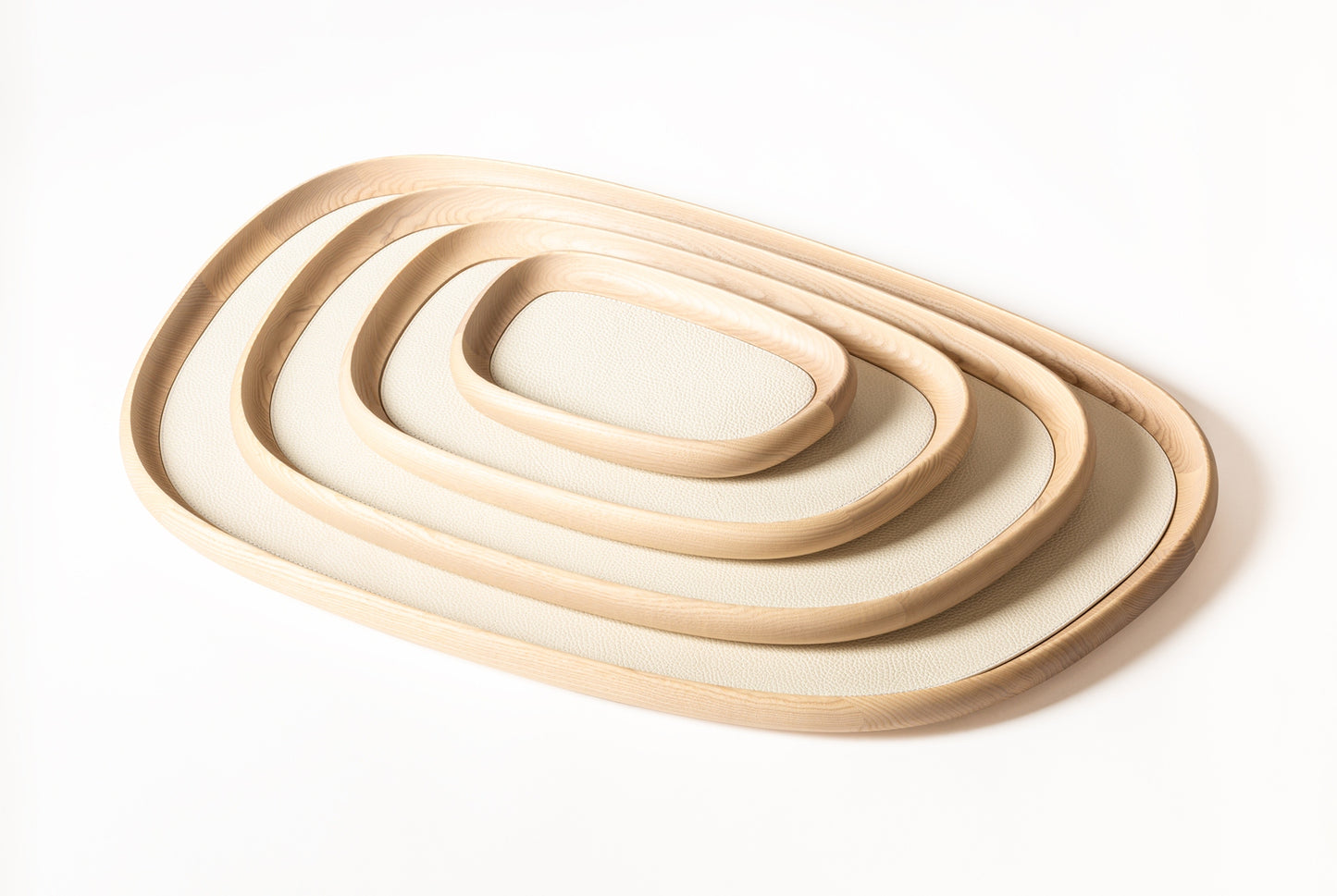 Giobagnara x Kelly Wearstler Maris Wood Stacking Tray Rectangular
Wooden trays with removable leather inlay, available in natural or wenge finish. | Functional and stylish | Home Accessories | 2Jour Concierge, your luxury lifestyle shop