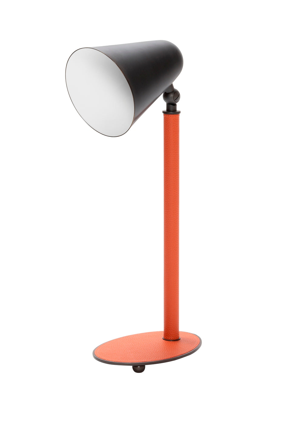 Monza Table Lamp by Giobagnara | Partially Leather-Covered Metal Structure in Various Finishes | Metal Rounded Feet for Stability | A Sleek and Modern Lighting Solution for Your Space