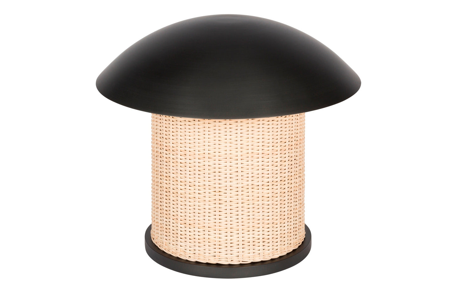 Giobagnara x Stéphane Parmentier Duomo Table Lamp | Vintage-inspired Design with Modern Minimalism | Sculptural Appearance with Geometrical Volumes | Crafted with Curved Bronze Lampshades and Woven Rattan Bases | Casts Soft Ambient Light for Reading and Lounging | Available at 2Jour Concierge, #1 luxury high-end gift & lifestyle shop