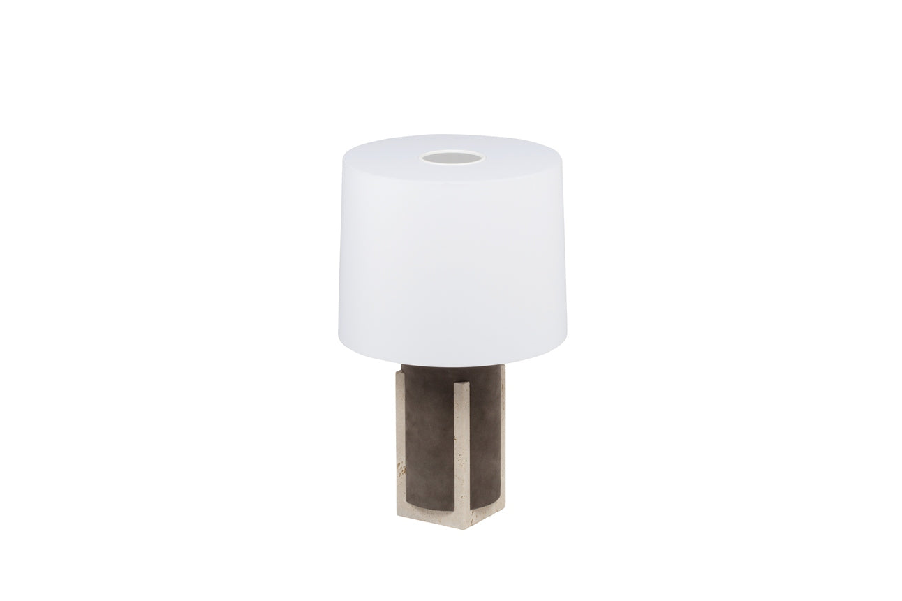 Giobagnara x Stéphane Parmentier Palazzo Marble & Suede Table Lamp | Exquisite Design Collaboration with Luxurious Marble and Suede | Elevate Your Interior Decor with Timeless Elegance | Available at 2Jour Concierge, #1 luxury high-end gift & lifestyle shop