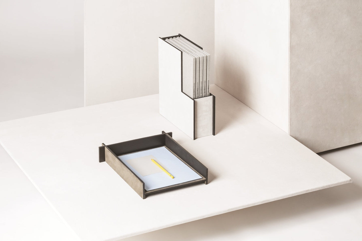 x Stéphane Parmentier Malaparte Suede & Metal File Holder